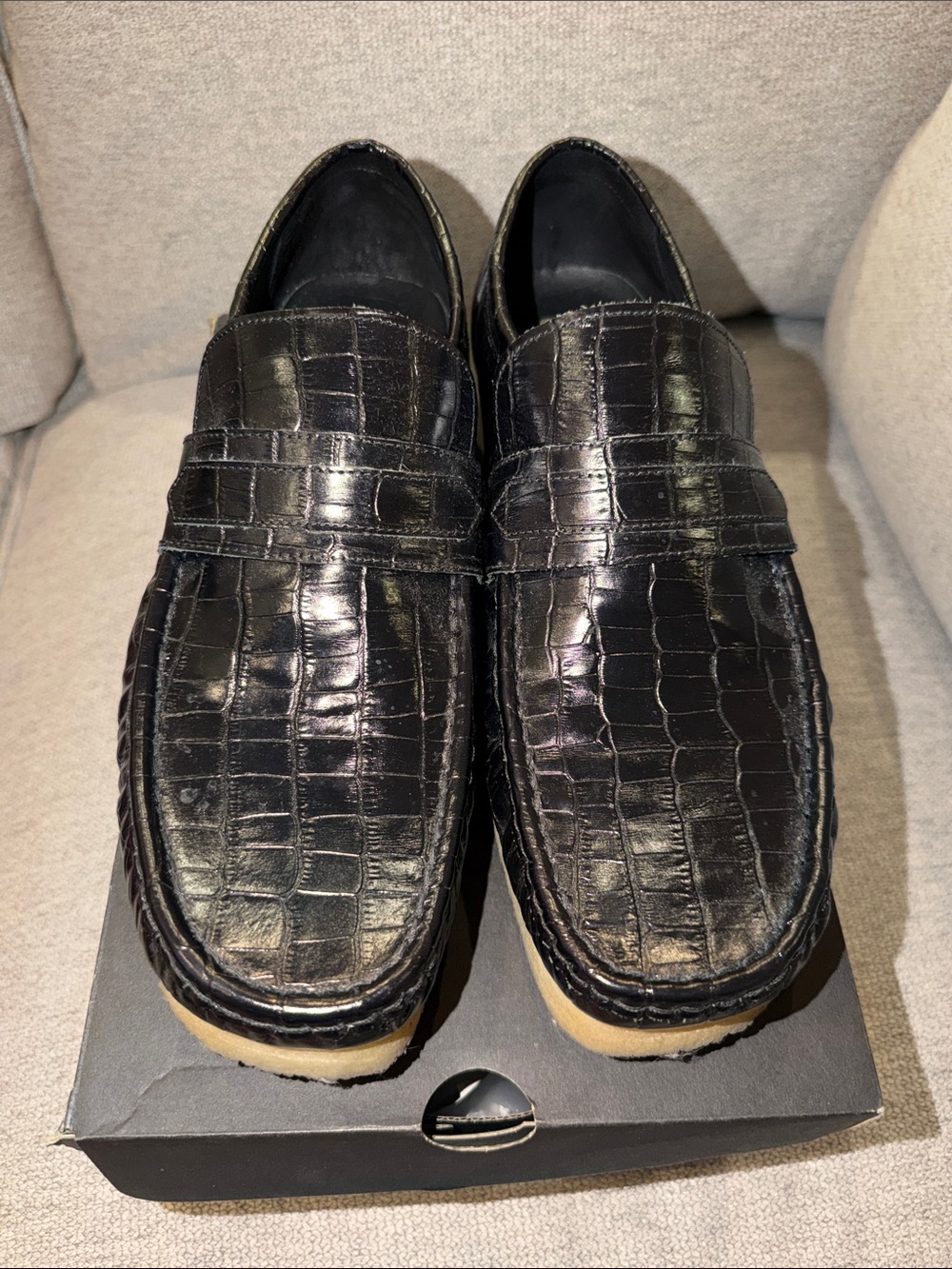 Clark’s Wallabee Loafer Black croc